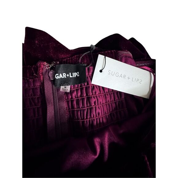 NWT Love Game Strapless Velvet Jumpsuit by Sugar Lips. - Picture 7 of 7